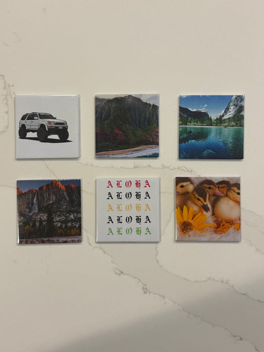 6 custom magnets